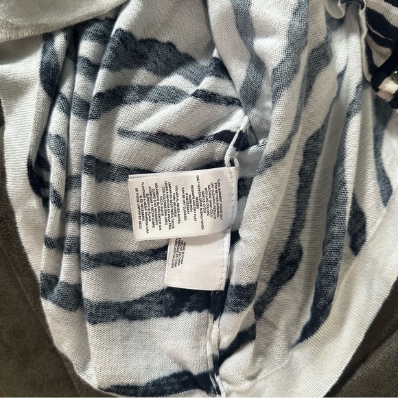 JONES NEW YORK Black White Animal Zebra Print Button Up Cardigan Size Medium - Picture 6 of 10
